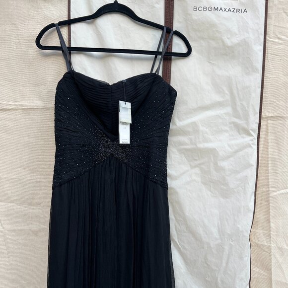 BCBGMaxAzria Silk Strapless Maxi Dress size 6 NEW w/ TAGS - Picture 1 of 8